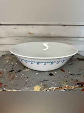 Corelle Livingware Blue Snowflake Garland 8 1/2 Inch Vegetable Serving Bowl